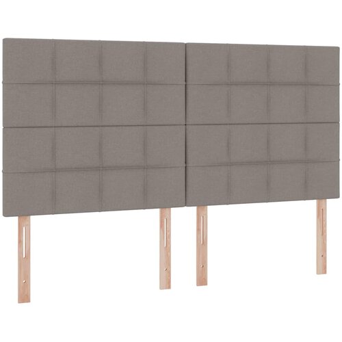  LED krevet za pohranu s madracem Sivosmeđa 180 x 200 cm Tkanina Slike