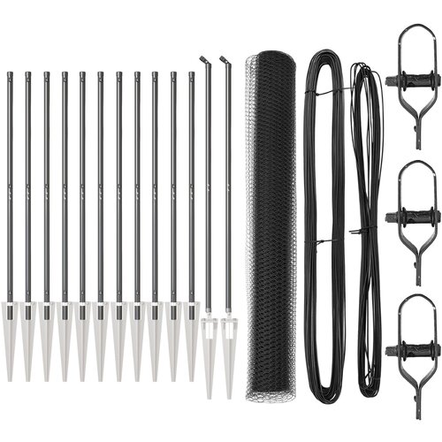 vidaXL Set ograde Set od 2 Siva Metal, Plastika 25 x 1,2 m Izdržljivo Cijene
