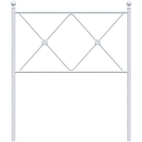  Metalno uzglavlje bijelo 75 cm Slike