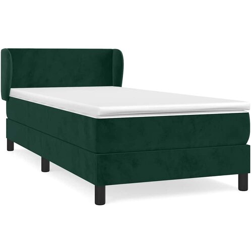 Box spring krevet s madracem tamnozeleni 80 x 200 cm bar&amp;scaron;unasti Slike