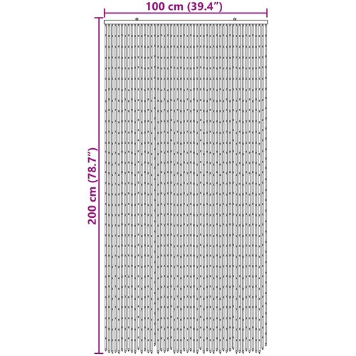  Zavjesa za vrata protiv insekata vi&amp;scaron;ebojna 100 x 200 cm Bambus Slike