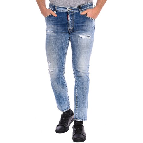 Dsquared Hlače S71LB1255-S30664-470 Modra Slike