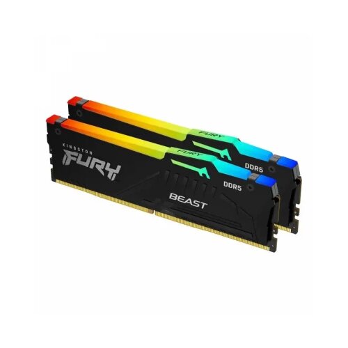 Kingston Memorija DDR5 64GB (2x32GB) 6000MT/s Fury Beast RGB KF560C40BBK2-64 Cene