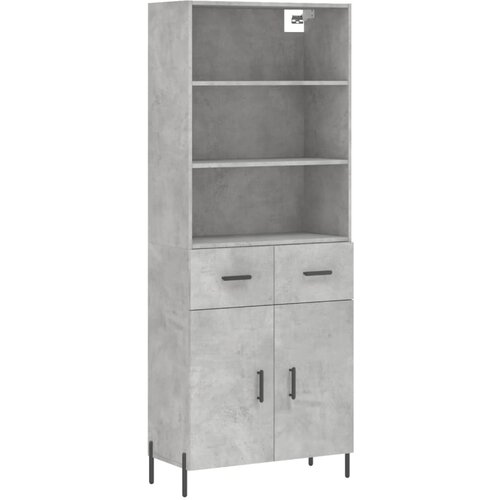 Maison Chic Visoka Komoda - Predalnik betonsko siva 69,5x34x180 cm inženirski les, (21722254) Slike