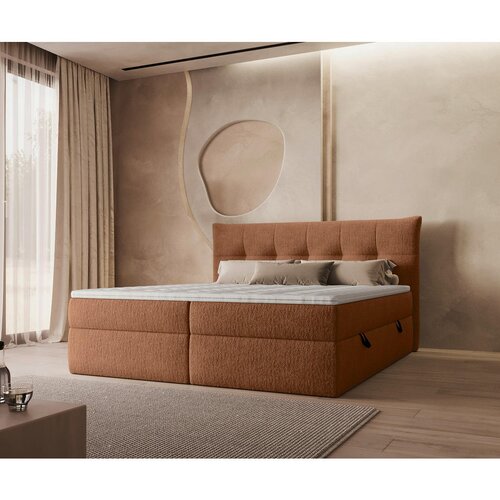 Boxxx POSTELJA Z VZMETNICO 160 cm x 200 cm , tekstil opečnato rjava Slike