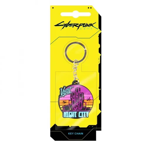 Jinx Cyberpunk 2077 Visit Night City PVC Obesek za ključe MultiColor