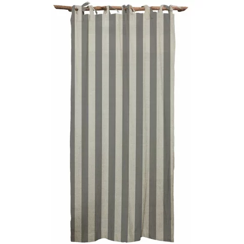 Really Nice Things Siva zavesa Linen Cuture Cortina Hogar Grey Stripes