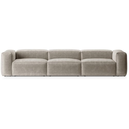 Cosmopolitan Design Bež sedežna garnitura iz rebrastega žameta 364 cm Bergano – Cene