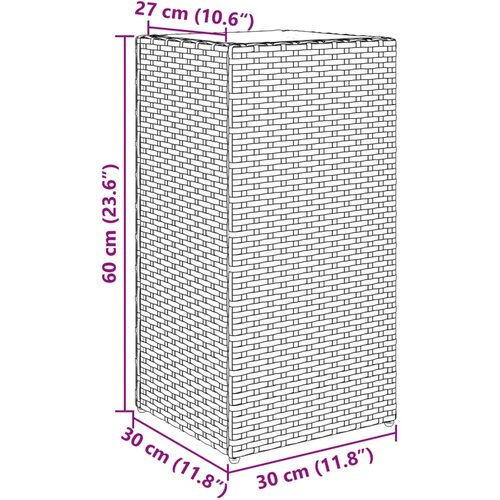  Vrtna sadilica crna 30 x 30 x 60 cm od poliratana Slike