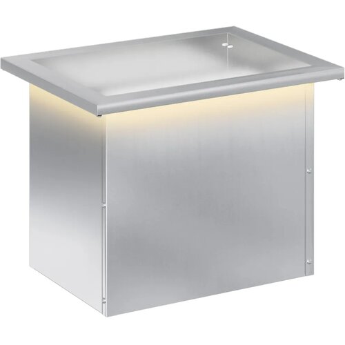  Vrtna posuda za sadnju s LED svjetlom Srebrna 30 x 40 x 30 cm - Pocinčani čelik 30 x 40 x 30 cm 1 Slike