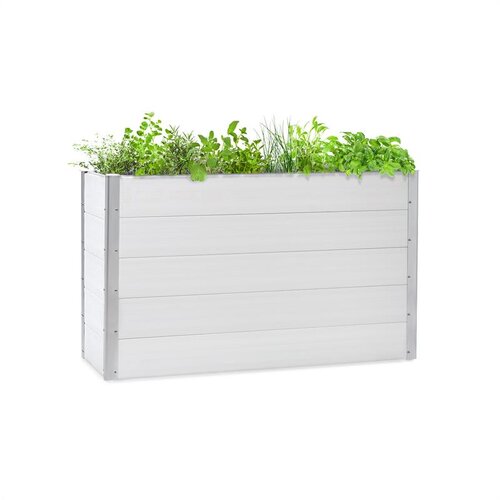 Blumfeldt Nova Grow, vrtno leži&amp;scaron;če, 150 x 91 x 50 cm, WPC, leseni videz, bele barve Slike