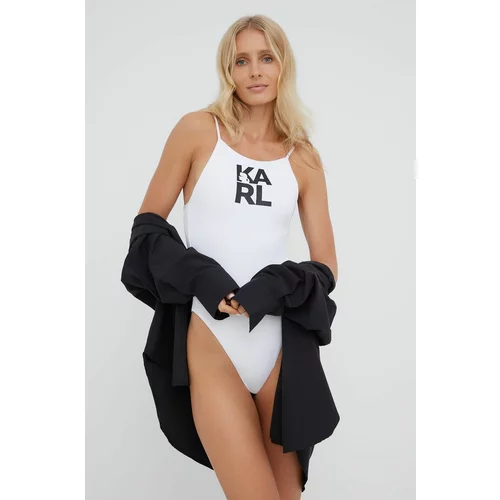 Karl Lagerfeld Jednodijelni kupaći kostim boja: bijela, mekane košarice