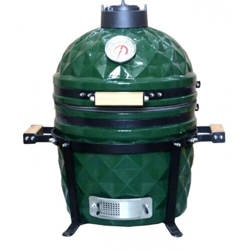  Keramični žar Kamado Pro 15″ Diamond - temno zelen Cene