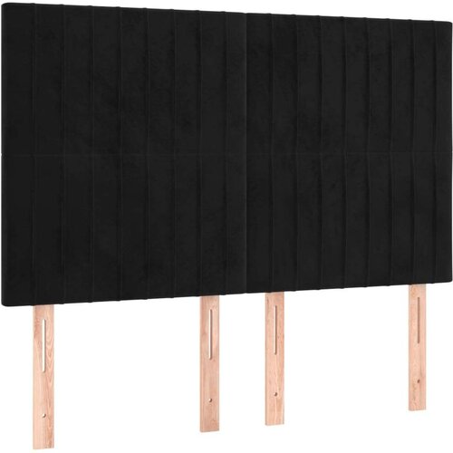  Uzglavlje crno 144x5x118/128 cm bar&amp;scaron;unasto Slike