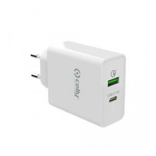 Celly kućni punjač ProPower 18W sa dva USB ulaza u beloj boji ( TCUSBC18WWH ) Slike