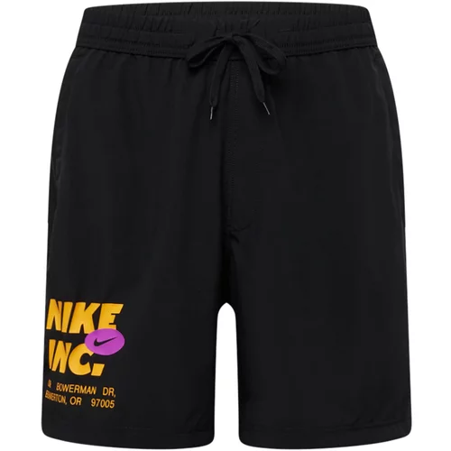 Nike Športne hlače 'FORM' lila / oranžna / črna