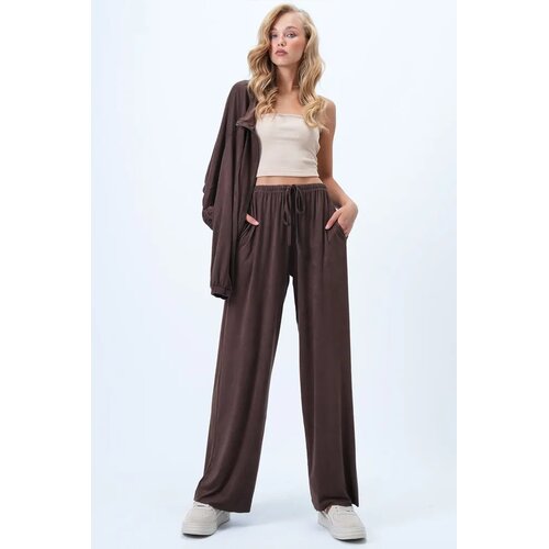 Trend Alacati Stili ženske pantalone Alc-X14424, braon Slike
