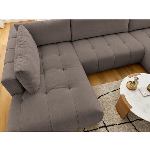 Bobochic Paris Smeđe-siva sklopiva/s prostorom za odlaganje kutna garnitura (s lijevim kutom/u obliku slova &amp;quot;U&amp;quot;) Fuji &amp;ndash; Slike