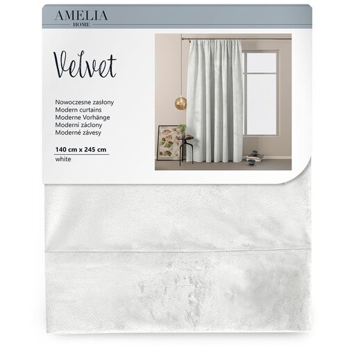 Restilo Bela žametna zavesa AmeliaHome Velvety, 245 x 140 cm Slike