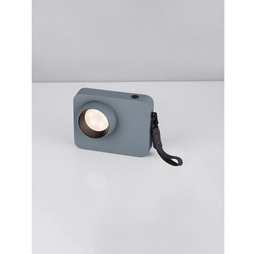 Nova Luce Pra&amp;scaron;no modra kovinska LED zatemnitvena namizna svetilka (vi&amp;scaron;ina 11 cm) Kedros &amp;ndash; Slike