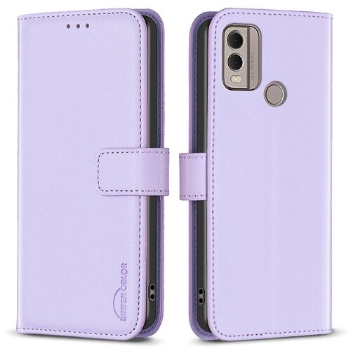 INORCO BINFEN COLOR BF17 za Nokio C22 torbica za stojalo za telefon, odporna na udarce, PU usnje + ovitek za telefon denarnica TPU, (22036150) Slike