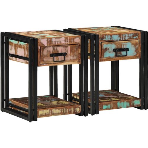  Noćni ormar 2 pcs 40 x 40 x 50 cm Čvrsto drvo iz reciklaže Cene