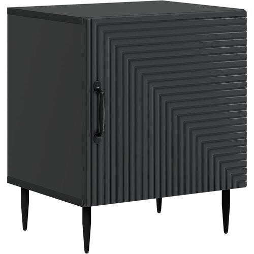  Noćni ormar Crna 43 x 34,5 x 50 cm Konstruirano drvo Slike