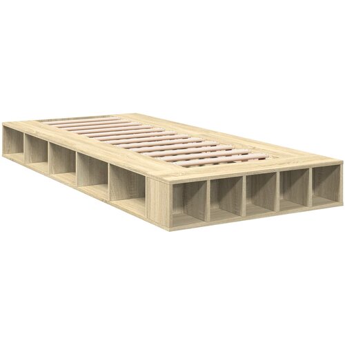  Okvir kreveta s pohranom s policom Hrast sonoma 80 x 200 cm Slike