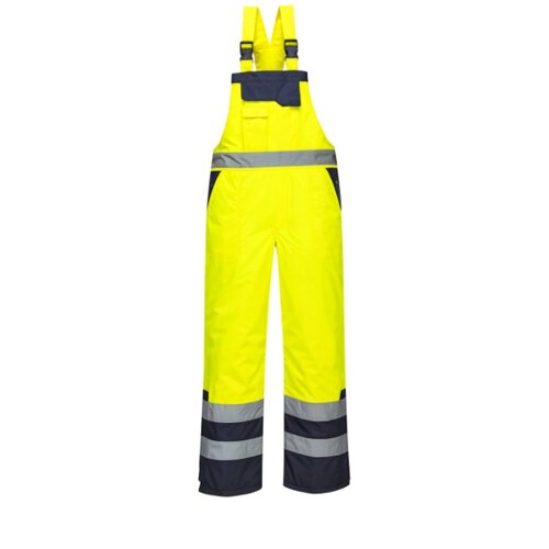 PORTWEST Radne pantalone sa tregerima contrast s489 postavljene žute, vel.m ( 61563 ) Cene