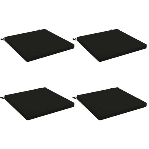  Jastučići za sjedalo od 4 dijela SOEST 4 kom. 100% poliester - Crna (melange) 60 x 60 x 5 cm 4 Cijene
