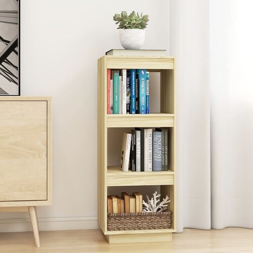 VidaXL knjižna omara za razdelitev prostora 40x35x103 cm borovina Slike