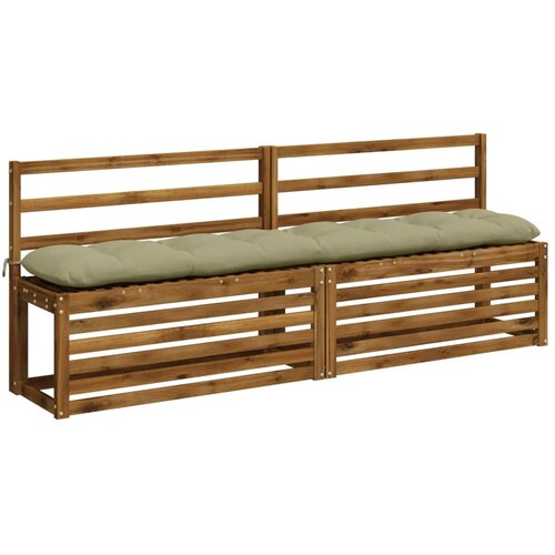  Jastučići za klupe VIANEN 2 kom. 100% poliester Svijetlo zelena - Svijetlo zelena 200 x 30 x 12 cm Slike
