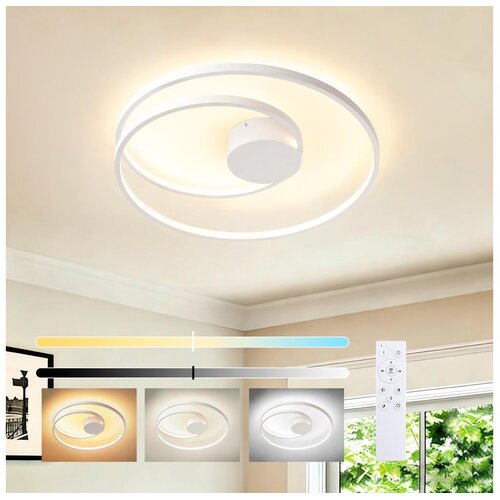  Brilagi - LED prigu&scaron;iva plafonska svetiljka TWISTER LED/48W/230V, prečnik 50 cm, bela, sa daljinskim upravljačem Cene