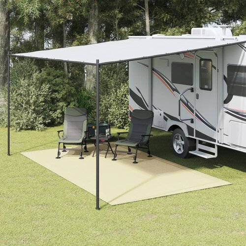VidaXL Podna prostirka za kampiranje krem 4 x 2 5 m Slike