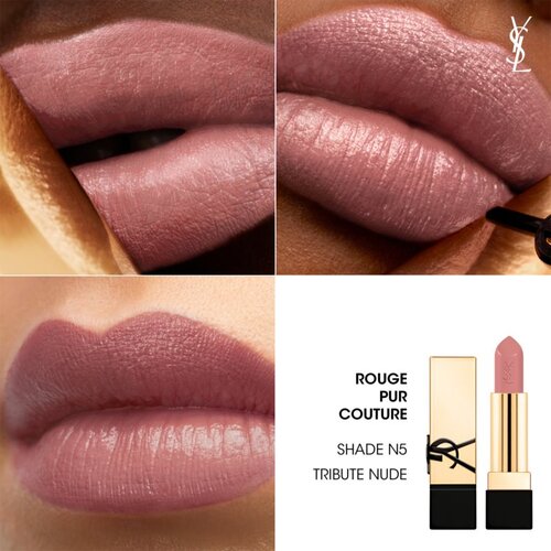 Yves Saint Laurent Rouge Pur Couture &amp;scaron;minka za ženske N5 tribute nude 3,8 g Slike