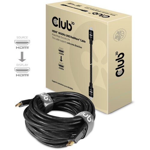 Club3d HDMI Priključni kabel [1x Muški konektor HDMI - 1x Muški konektor HDMI] 15 m Crna Cijene