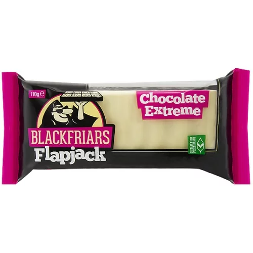 Blackfriars Flapjack ovsena ploščica EXTREME temna in bela ČOKOLADA (110 g)