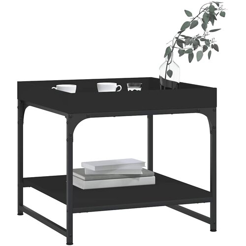  Stolić za kavu crni 49,5 x 49,5 x 45 cm od konstruiranog drva Slike