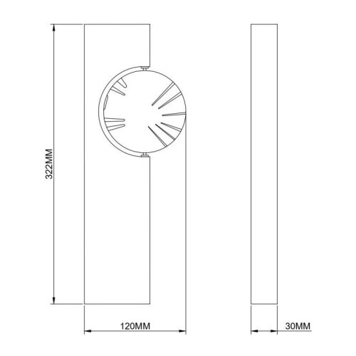 Zuma line 003064-034753 - led zidno svetlo flux LED/3W/230V crna/zlatna Slike