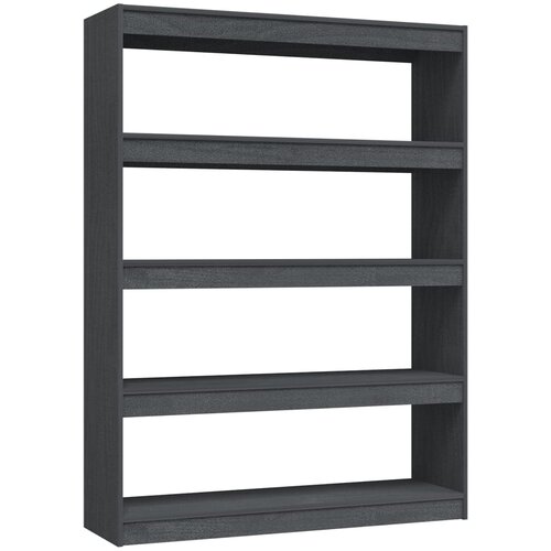 Maison Chic Knjižna omara - Knjižni regal za razdelitev prostora siva 100x30x135,5 cm, (21725437) Slike