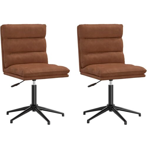 Maison Chic Jedilni stoli - Vzorci stoli 2 kosa rjavo umetno usnje A398, (22032673) Cene