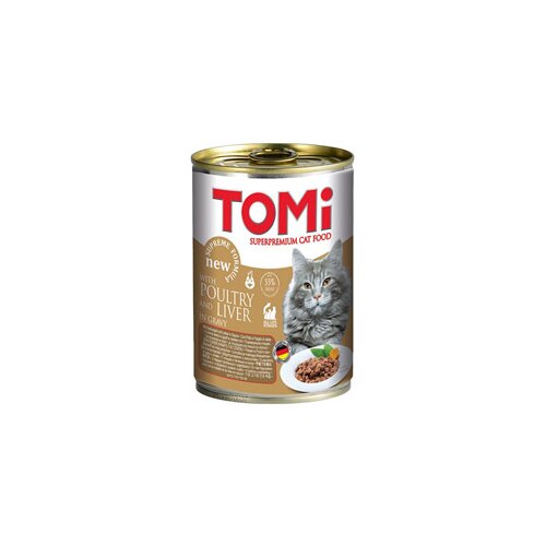 Tomi vlažna hrana za odrasle mačke, živina i jetra u sosu, 400g Cene