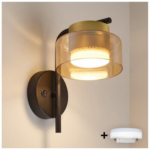  Brilagi-LED RGB prigu&amp;scaron;iva zidna lampa AURA LUX 1xGX53/14W/230V Wi-Fi Tuya crna/zlatna Slike
