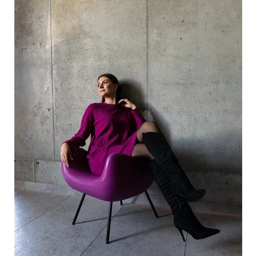  Dark pink shimmering midi dress Kadyra Slike