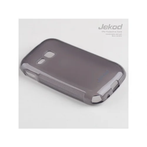 Jekod silikonski ovitek Samsung Galaxy Young 6310 transparent črn TPU/TB + Zaščitna folija