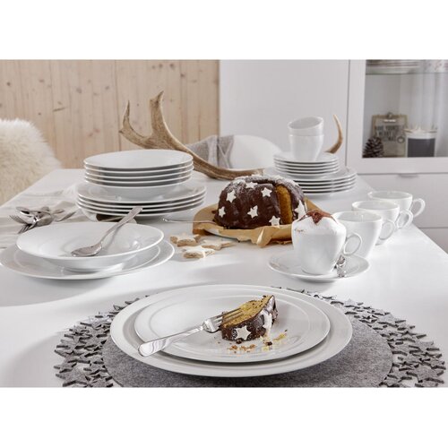 Seltmann Weiden KOMBINIRANI SERVIS Trio Weiss porcelan Slike