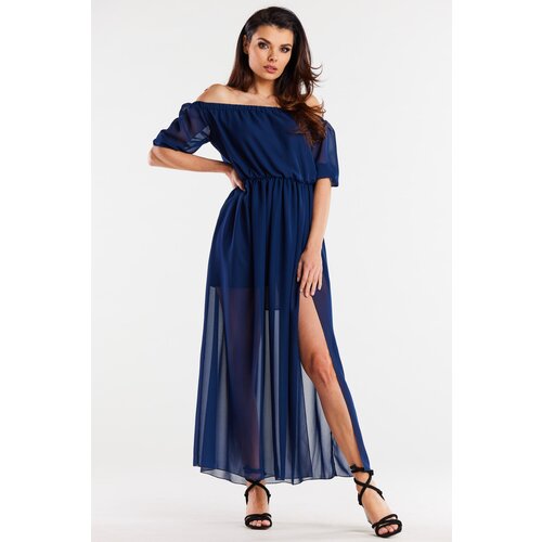 Awama Woman&amp;#039;s Dress A515 Navy Blue Slike