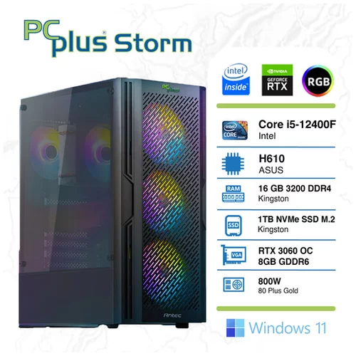 PCPLUS Storm i5-12400f 16gb 1tb nvme ssd geforce rtx 3060 8g
