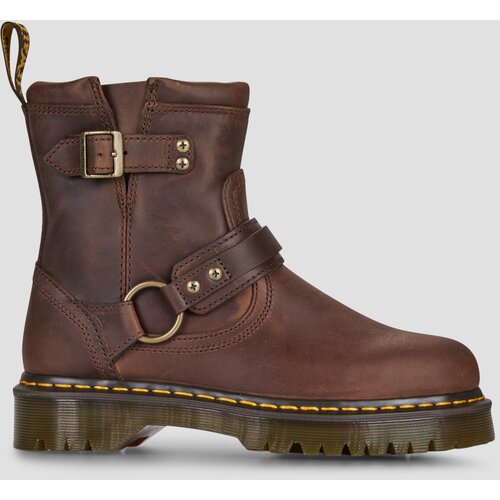 Dr. Martens Pol&amp;scaron;kornji Anistone HRNS Ankle Boot Dark Brown Crazy Horse Kostanjeva Slike