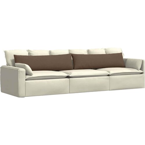  Jastučići za sofu 2 pcs Smeđa 145 x 40 cm tkanina Slike
